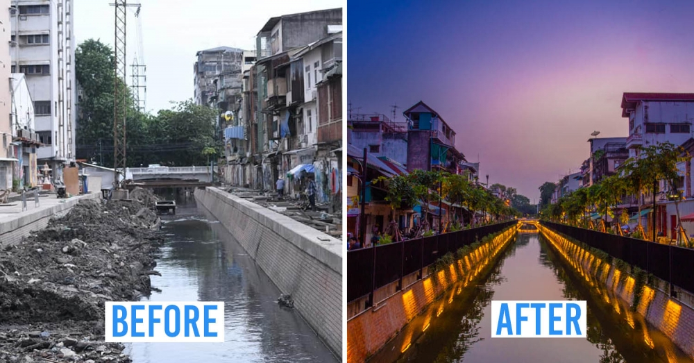 Con kênh từng bị ô nhiễm ở thủ đô Bangkok nay đã trở thành phố đi bộ mới.